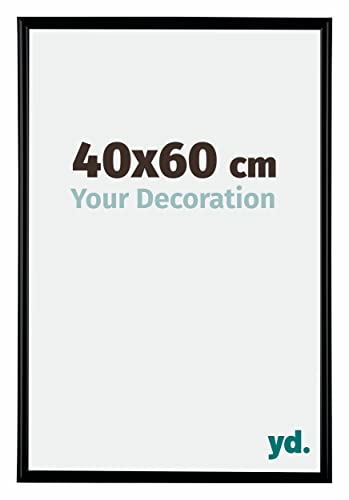yd. Your Decoration - Bilderrahmen 40x60 cm - Schwarz Matt - Bilderrahmen aus Kunststoff mit Acrylglas - Antireflex - 40x60 Rahmen - Bordeaux von yd.