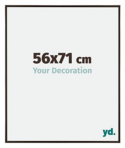 yd. Your Decoration - Bilderrahmen 56x71 cm - Antrazit - Bilderrahmen aus Kunststoff mit Acrylglas - Antireflex - 56x71 Rahmen - Evry von yd.
