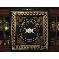 Altartuch Ouija Tuch Tarot Drei Mond Mondphasen Zahlen Und Buchstaben Lesungen Orakel Karten Glücksbringer von yinyangapothecary