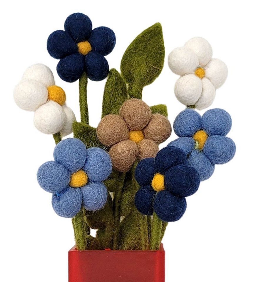 your castle Dekokranz Bunter Blumenstrauss aus handgearbeiteten Filzblumen Fair-Trade von your castle