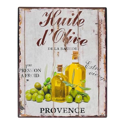 Blechschild Huile d`Olive Provence Dekoschild Nostalgie 25x20cm von zeitzone