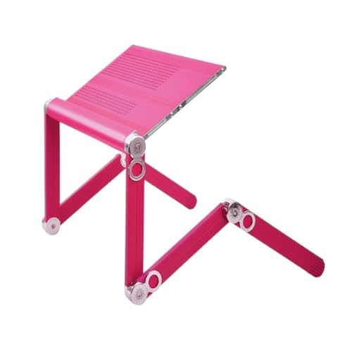Multifunktionstisch Computertisch Lesebett Fauler Tisch Aluminiumlegierung Kühlung Stehender Computerständer Klappbarer Hubtisch Bed Side Table (Color : Pink, Size : B) von zsgdyr