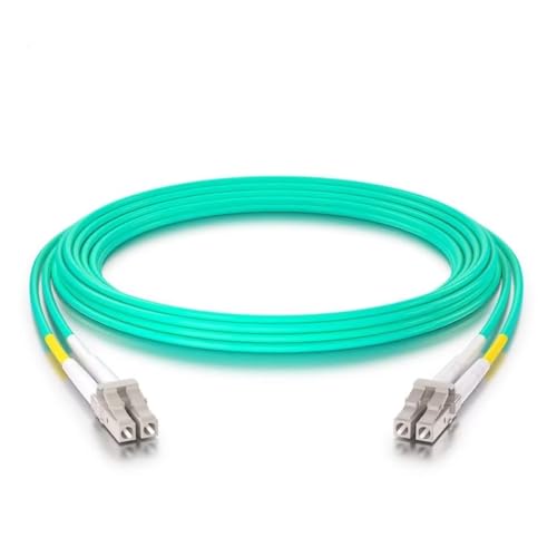 10Gtek LC zu LC OM3 Multimode Duplex 1-Meter, LWL Glasfaser Patchkabel Fibre Optic Patch Cable 50/125μm LSZH für SFP SFP+ Transceiver, Aque von 10Gtek