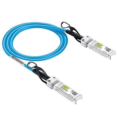 [Blau] 10G SFP+ DAC Kabel 0.5-Meter(1.65ft), Twinax SFP+ Kabel für Cisco SFP-H10GB-CU0.5M, Meraki MA-CBL-TA-0.5M, Ubiquiti UniFi, D-Link, Supermicro, Netgear, Mikrotik, Open Switches von 10Gtek