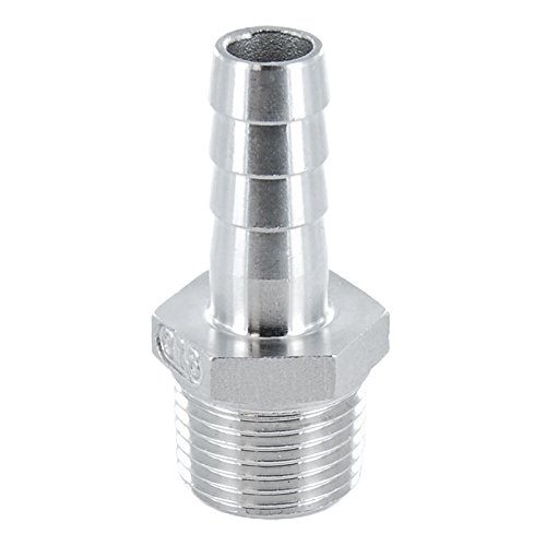 Schlauchtülle aus V4A Edelstahl - AG - 1/8" x 7 mm von 123Stahl-Shop