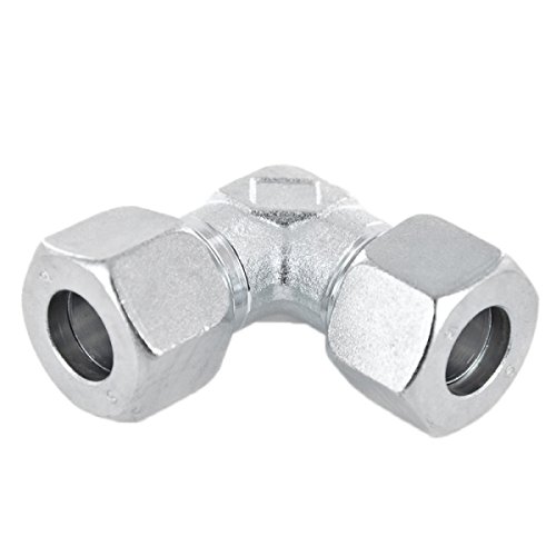 Winkel 90° Schneidringverschraubung Stahl verzinkt - W 16 S - für 16 mm Rohr von 123Stahl-Shop