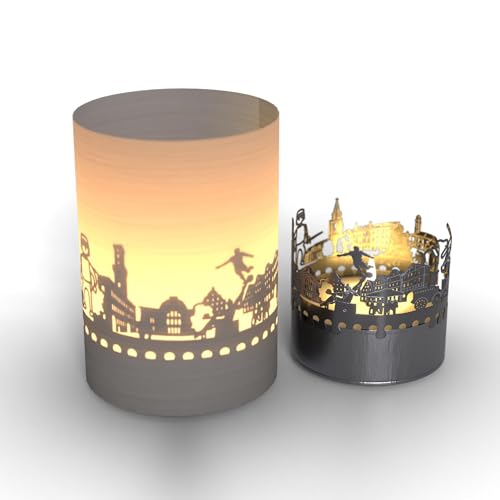 Fürth Skyline Tube T-Light Schattenspiel - Motivkerze mit magischem Lichteffekt | Souvenir und Geschenkidee für jeden Fürth Fan | Handgefertigt und detailverliebt Fürth Skyline Tube T-Light Schattenspiel - Motivkerze mit magischem Lichteffekt | Souvenir und Geschenkidee für jeden Fürth Fan | Handgefertigt und detailverliebt von 13gramm