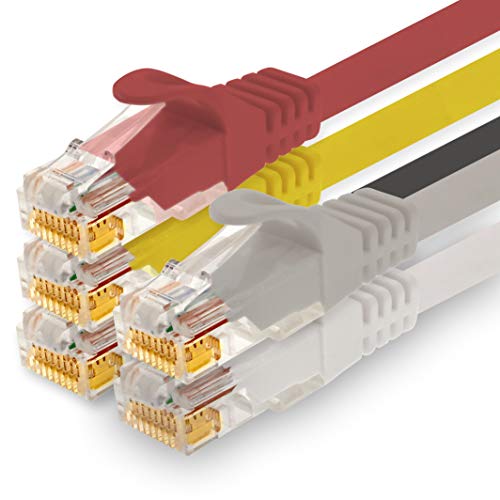 1CONN - 0,25m Netzwerkkabel, Ethernet, Lan & Patchkabel für maximale Internet Geschwindigkeit & verbindet alle Geräte mit RJ 45 Buchse 5 Farben 02 von 1CONN
