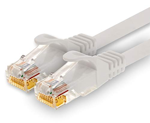 1CONN - 0,25m Netzwerkkabel, Ethernet, Lan & Patchkabel für maximale Internet Geschwindigkeit & verbindet alle Geräte mit RJ 45 Buchse weiss - 1 Stück von 1CONN