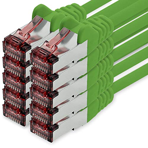 1CONN Cat6 Netzwerkkabel 1,5m grün - 10 x Patchkabel Lan Cat 6 Lan Netzwerk Kabel Sftp Pimf Lszh Kupfer 1000 Mbit s von 1CONN