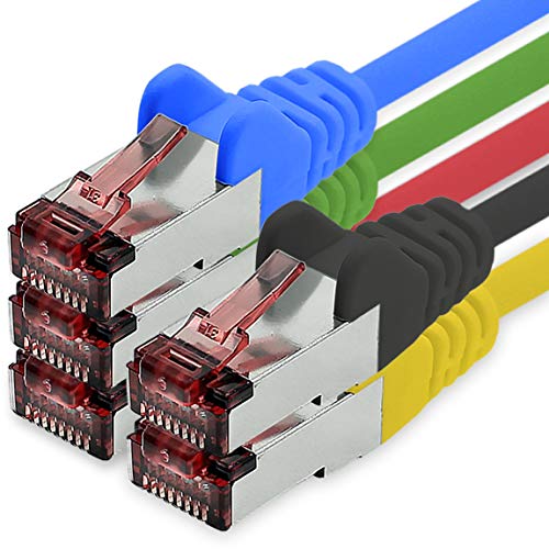 1CONN Cat6 Netzwerkkabel 5 X 0,25m Color 5 Ethernetkabel Lankabel Cat6 Lan Netzwerk Kabel Sftp Pimf Patchkabel 1000 Mbit s von 1CONN