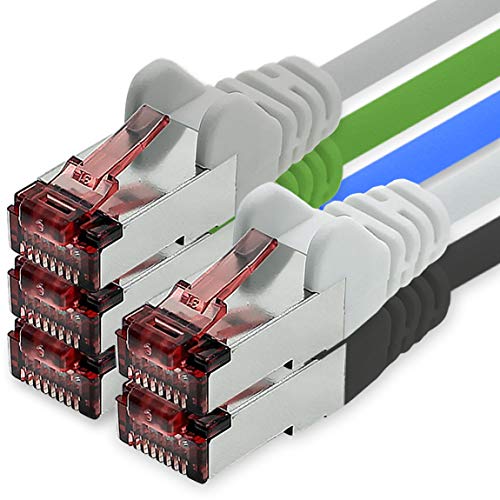 1CONN Cat6 Netzwerkkabel 5 X 2m Color 5-2 Ethernetkabel Lankabel Cat6 Lan Netzwerk Kabel Sftp Pimf Patchkabel 1000 Mbit s von 1CONN