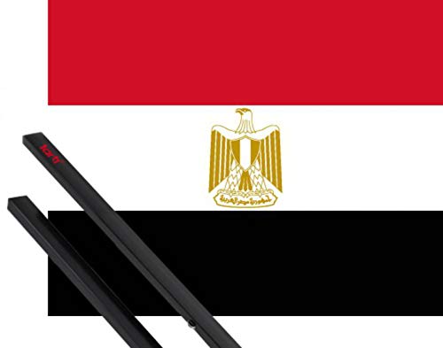 1art1 Ägypten Plakat | Bild (50x40 cm) Flaggen Der Welt + EIN Paar Posterleisten, Schwarz von 1art1