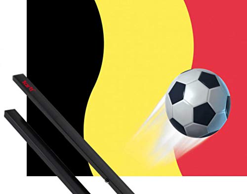 1art1 Fußball Plakat | Bild (50x40 cm) Belgien Länder-Flagge + EIN Paar Posterleisten, Schwarz von 1art1