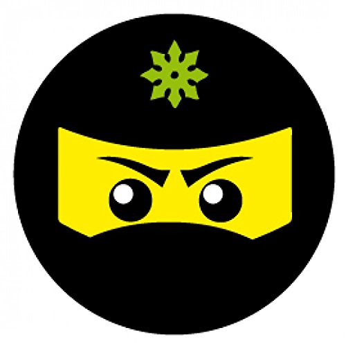 1art1 Gaming Ninja Icon, Grün Poster-Sticker Tattoo Aufkleber 9x9 cm von 1art1