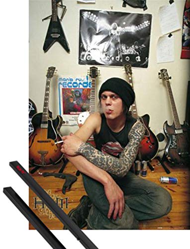 1art1 HIM Plakat | Bild (91x61 cm) Gitarren + EIN Paar Posterleisten, Schwarz von 1art1