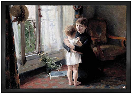 1art1 Helene Schjerfbeck Mutter Und Kind, 1886 Fußmatte Dekomatte Innenbereich | Design Türmatte 70x50 cm von 1art1