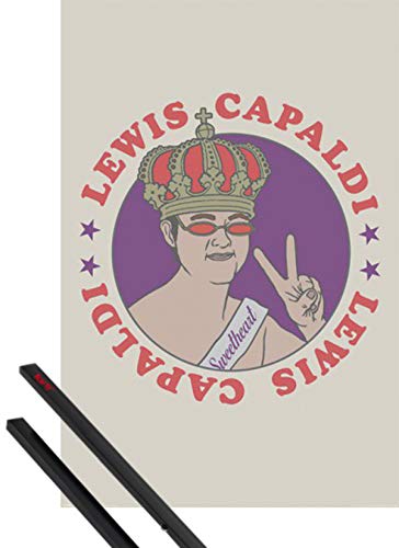 1art1 Lewis Capaldi Plakat | Bild (91x61 cm) Sweetheart + EIN Paar Posterleisten, Schwarz von 1art1
