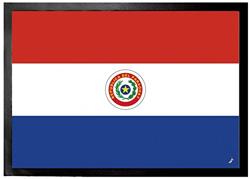1art1 Paraguay Flaggen Der Welt Fußmatte Dekomatte Innenbereich | Design Türmatte 70x50 cm von 1art1