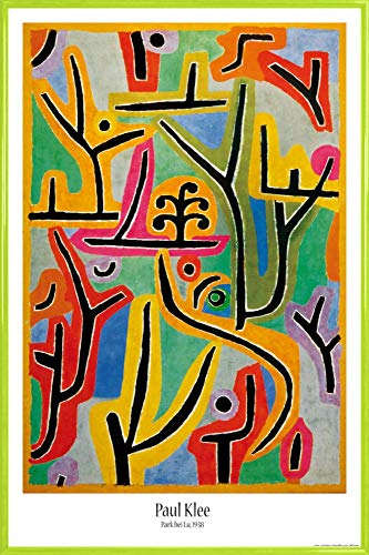 1art1 Paul Klee Poster Plakat | Bild und Kunststoff-Rahmen - Park Bei Lu, 1938 (91 x 61cm) von 1art1