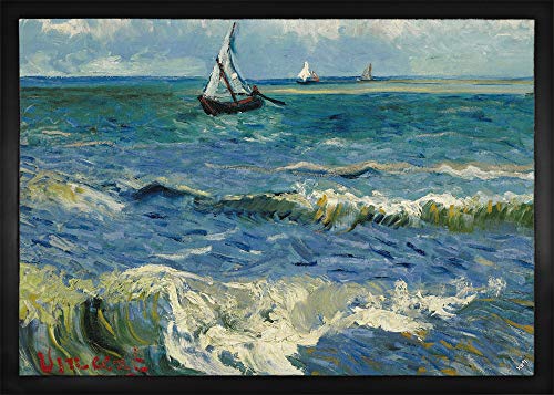 1art1 Vincent Van Gogh Das Meer Bei Saintes- Maries-de-la-Mer, 1888 Fußmatte Dekomatte Innenbereich | Design Türmatte 70x50 cm von 1art1