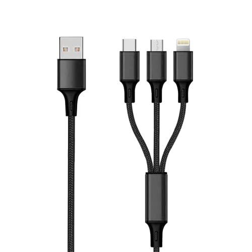 2GO 3 in 1 USB Ladekabel - schwarz - 300cm von 2GO