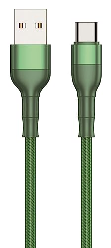 2GO USB Lade-/Datenkabel Bamboo Type C 100cm Nylon grün von 2GO