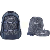 2be Schulrucksack "Navy Blue", mit Turnbeutel und Federmäppchen von 2be