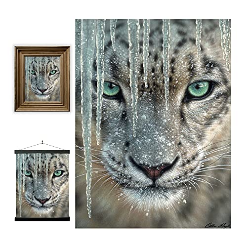 3D LiveLife Linsenförmige Wandkunst Drucke - Blaues Eis von Deluxebase. Ungerahmtes 3D Tiger Poster. Perfekter Wandfüller. Original kunstwerk lizenziert von bekannt künstler, Collin Bogle von 3D LiveLife