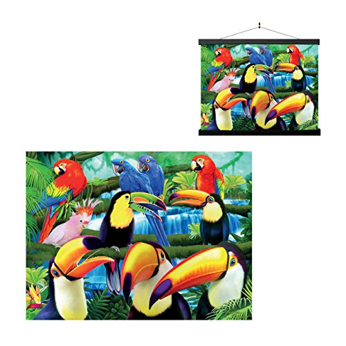 3D LiveLife Linsenförmige Wandkunst Drucke - Tukan Idylle von Deluxebase. Ungerahmtes 3D Tropic Vogel Poster. Perfekter Wandfüller. Original kunstwerk lizenziert von bekannt künstler, Michael Searle von 3D LiveLife