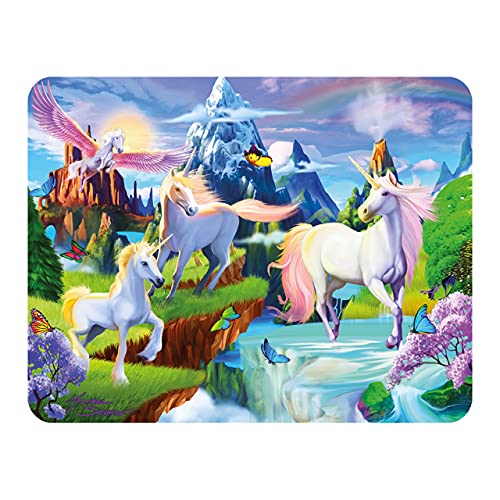 3D LiveLife Magnet - Einhorn Seligkeit von Deluxebase. Linsenförmige 3D Einhorn Kühlschrankmagnet. Dekoration für Kinder und Erwachsene mit Kunstwerk lizenziert von bekannt Künstler, Michael Searle von 3D LiveLife