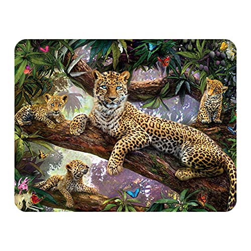 3D LiveLife Magnet - Wipfel Leoparden von Deluxebase. Linsenförmige 3D Leopard Kühlschrankmagnet. Dekoration für Kinder und Erwachsene mit Kunstwerk lizenziert von bekannt Künstler, Jan Patrik KRA von 3D LiveLife