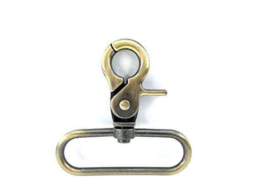 Zink Legierung Karabiner Karabinerhaken für Gurt Handtasche Tasche Schlüssel Ring Craft, 2 inch / 50mm Anti bronze K115 von 3DANCraftit