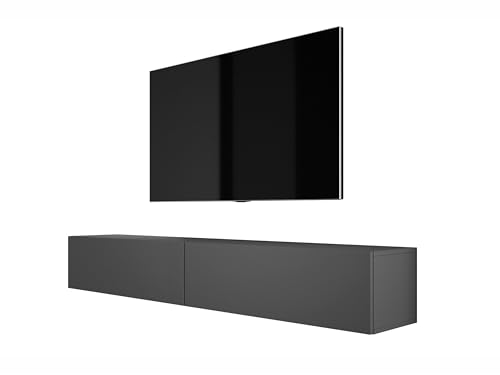 3E 3xE living.com Hängendes TV-Schrank (B: 2 X 100 cm, H: 34 cm, T: 32 cm) Lowboard, TV Board, Fernsehschrank in ANTHRAZIT von 3E 3xE living.com