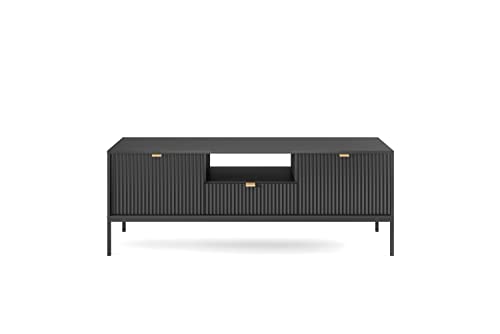 3xEliving LAMELLI TV-Ständer/Lowboard im modernen Stil, Länge 154 cm in schwarz von 3E 3xE living.com