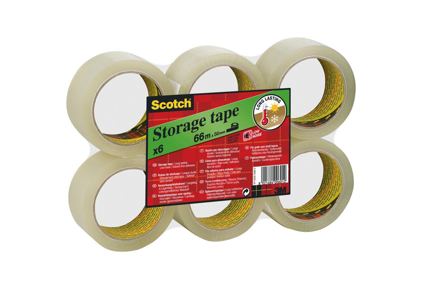 3M Klebeband Scotch Packband 50mm x 66m transparent Nr. S5066T6, PA= 6 Rollen, PP von 3M