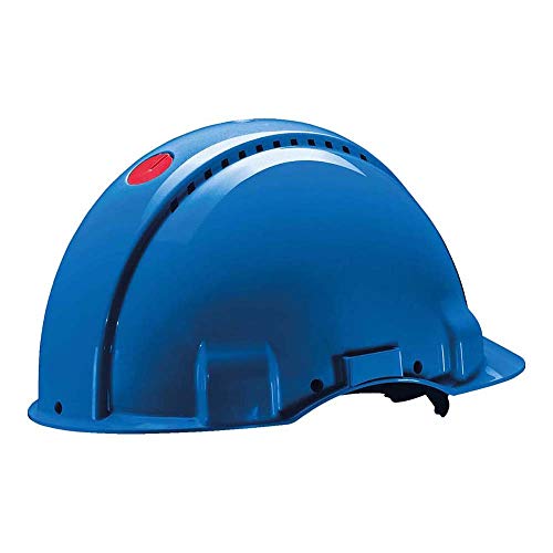 3M Peltor Schutzhelm G3000, G30NUB, mit 3M Uvicator Sensor, ABS, mit Schweißband und Ratschensystem, belüftet, blau von 3M