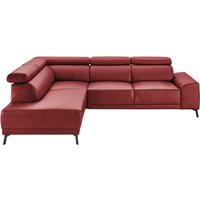 3C Candy Ecksofa "Greve B/T/H: 249/209/79 cm L-Form", wahlweise mit motorischem Sitzvorzug, manuelle Kopfteilverstellung von 3c Candy