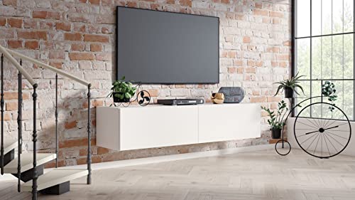 Fernsehschrank fernsehregal tv Board hängend tv Shrank tv 55 Zoll lowboard tv Tisch 2 Farben weiß matt hängend/stehend wandschrank 120 cm 4housedesign® von 4 house design