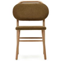 Design Esstisch Stühle in Dunkelgrün Gestell aus Eiche Massivholz (2er Set) von 4Home