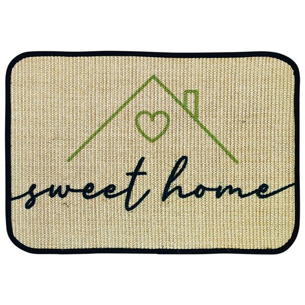 4betterdays Fußmatte | 'sweet home' | 40 x 60 cm | Sisal | Naturlatex von 4betterdays