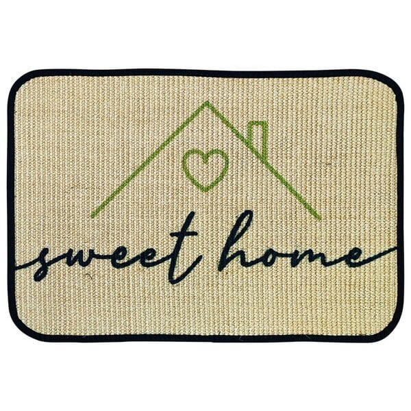 4betterdays Fußmatte | 'sweet home' | 45 x 75 cm | Sisal | Naturlatex von 4betterdays