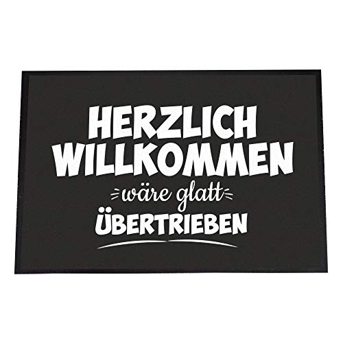 4youDesign Fußmatte -HERZLICH WILLKOMMEN wäre glatt übertrieben, 40 x 60- rutschfest, für innen & außen (HERZLICH WILLKOMMEN wäre glatt übertrieben, 40 x 60 cm) von 4youDesign