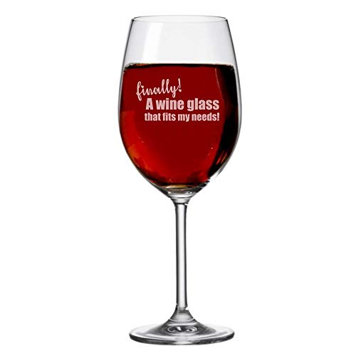 XXL Leonardo Weinglas -Finally! A wine glass that feeds my needs!- lustige Geschenkidee zu Weihnachten - Geburtstagsgeschenk für Männer & Frauen von 4you Design