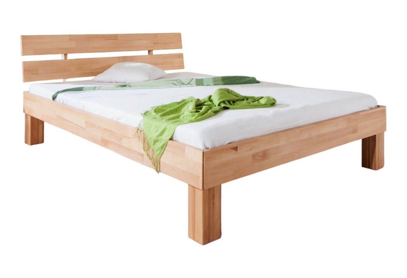 58 aufm Kessel Bettgestell Massivholzbett Gerti 95x212x79 Futonbett Massivholz Kernbuche geölt (inkl. Versand), Einzelbett Liegefläche 120x200 Designerbett schön,stabil und praktisch von 58 aufm Kessel