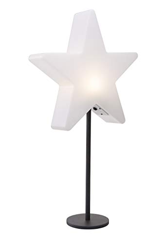 8 seasons design | Standleuchte Stern Shining Window Star (Ø 30 cm, LED, Akku, mit und ohne Kabel betreibbar, Tischdeko, Fensterbankdeko, Indoor) weiß von 8 seasons