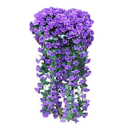 95sCloud Kunstblumen Blumen Hängen veilchen hgende Blumen/hgende kunstblumen/hgende kunstpflanzen/kunstpflanze hängend/85 cm/Party Dekoration/Hochzeit Dekoration/Home (Blau) von 95sCloud