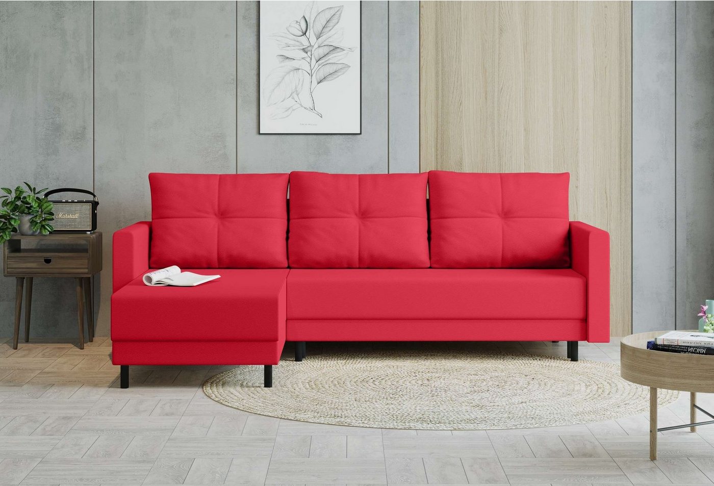 99rooms Ecksofa Paloma, L-Form, Eckcouch, Sofa, Sitzkomfort, mit Bettfunktion, mit Bettkasten, Modern Design von 99rooms