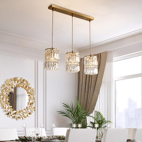 Pendelleuchte Modern Kristall Kronleuchter Esstischlampe E27 Hängeleuchte höhenverstellbar Pendellampe Esszimmer Gold Hängelampe Büro Kronleuchter Küchen Wohnzimmer Restaurant Deckenleuchten(B 3heads) Pendelleuchte Modern Kristall Kronleuchter Esstischlampe E27 Hängeleuchte höhenverstellbar Pendellampe Esszimmer Gold Hängelampe Büro Kronleuchter Küchen Wohnzimmer Restaurant Deckenleuchten(B 3heads) von A.1.Coo