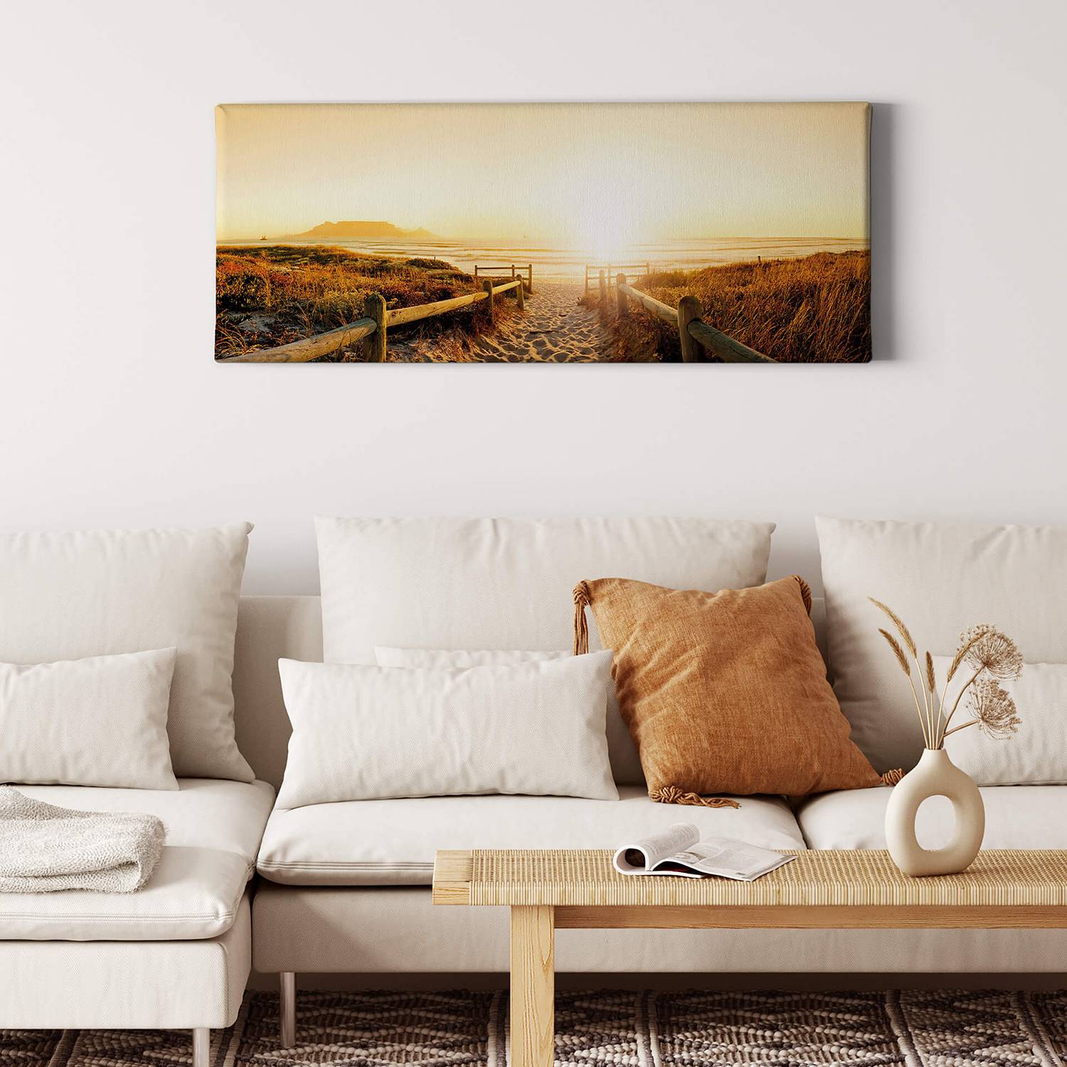 Leinwandbild Natur Sunset Beach von A.S. Création